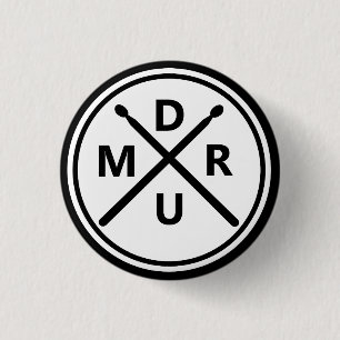 Drummer: Drum Sticks Percussion Lover 1 Inch Round Button