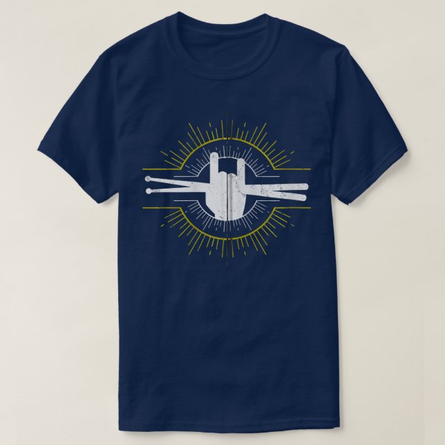 Drummer   Drum Sticks Rock  Roll Music  Gift Zip H T-Shirt (Design Front)