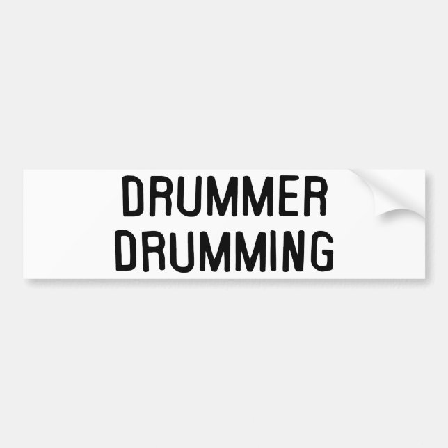 Drummer Drumming Bumper Sticker (Front)