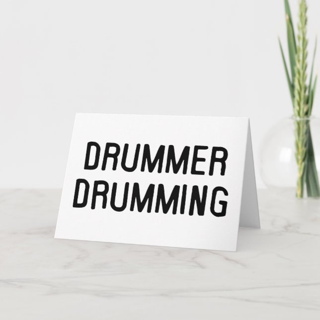 Drummer Drumming Holiday Card (Front)