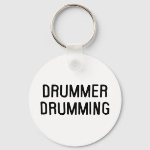 Drummer Drumming Keychain