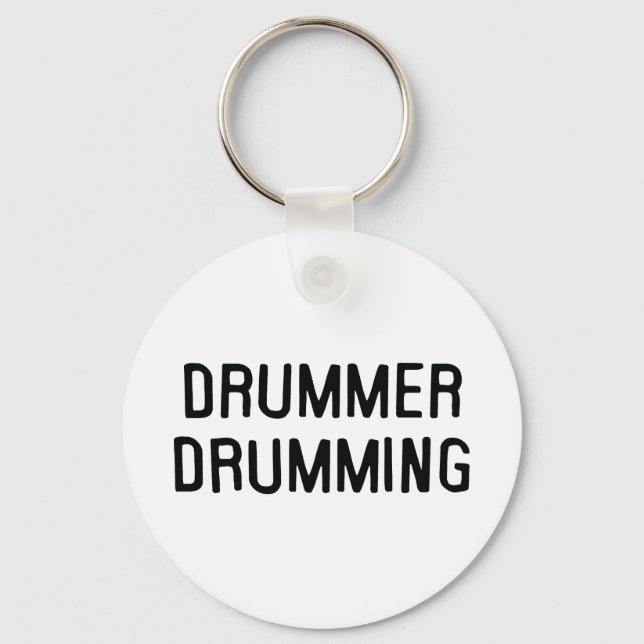 Drummer Drumming Keychain (Front)