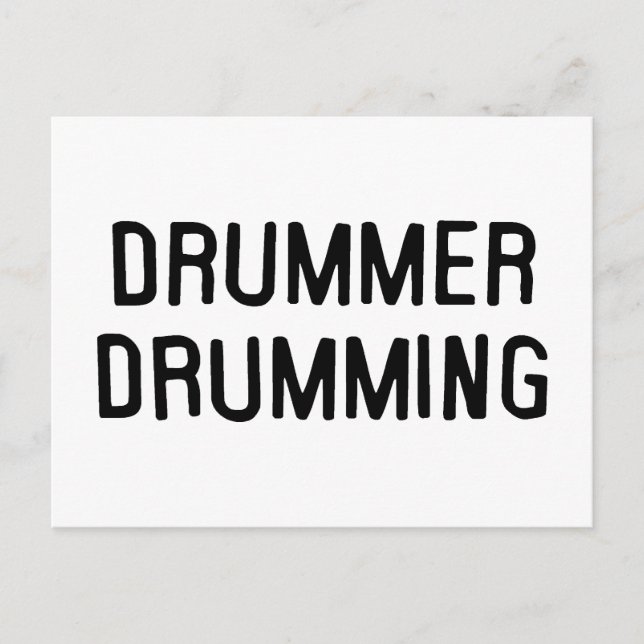 Drummer Drumming Postcard (Front)
