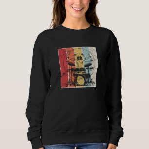 Drummer Drumming Retro Sweatshirt