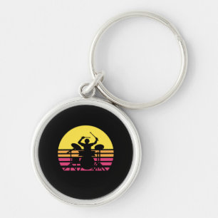 Drummer Drums Drumming Keychain