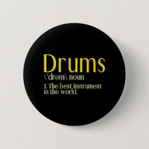 Drummer Drums Drumstick Groove Music Lover 2 Inch Round Button