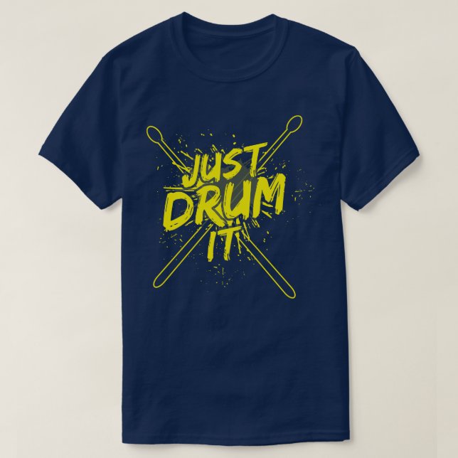 Drummer Drums Drumsticks Musician Outfit 14 T-Shirt (Design Front)