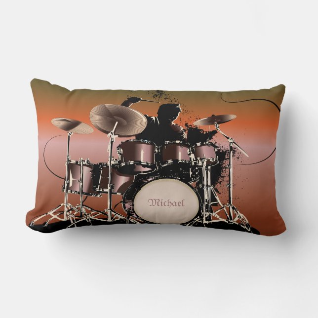Drummer Drums Set Pillow (Front)