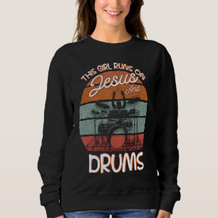 Drummer Drumsticks Instrument Drum Kit Sweatshirt