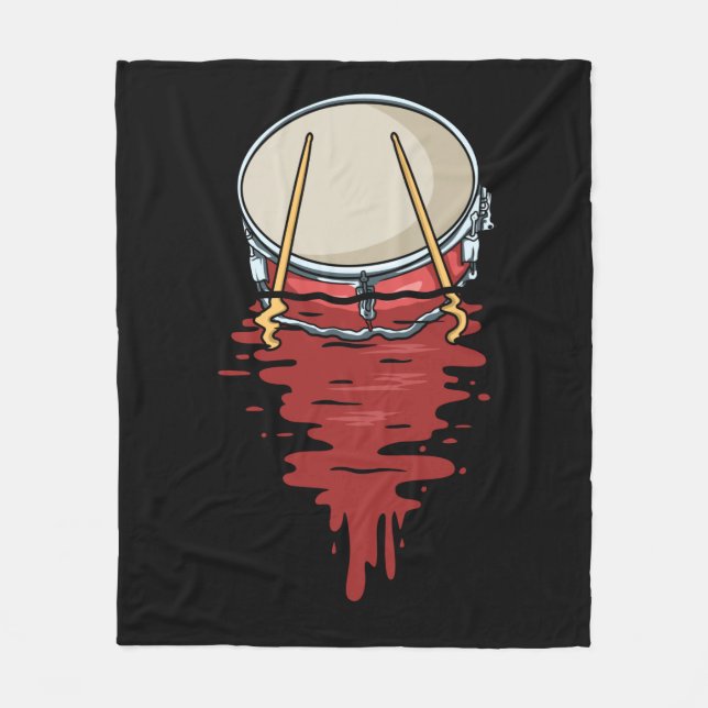 Drummer Gift Men Drumming Gifts Percussion Drum Fleece Blanket (Front)
