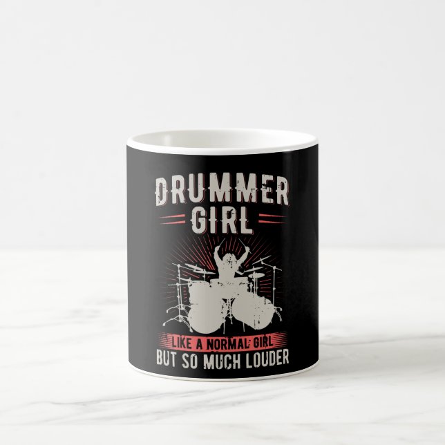 Drummer Girl | Drums Drummer Gift Coffee Mug (Center)