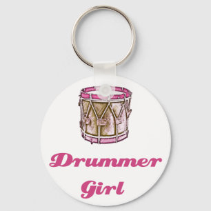 Drummer Girl Keychain