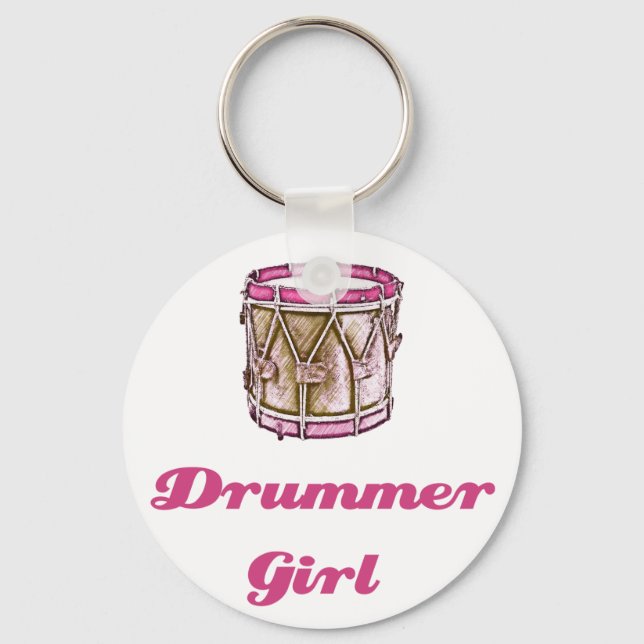 Drummer Girl Keychain (Front)