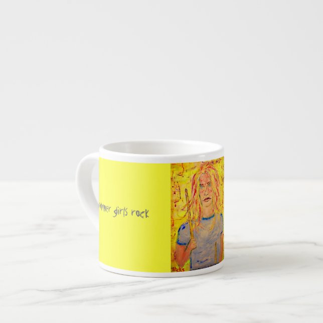 drummer girls rock espresso cup (Front Left)