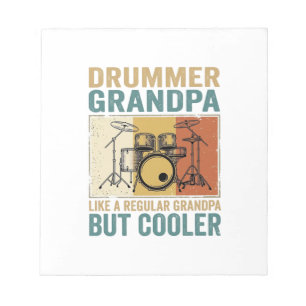 Drummer Grandpa Like a Regular Grandpa But Cooler  Notepad