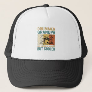 Drummer Grandpa Like a Regular Grandpa But Cooler  Trucker Hat