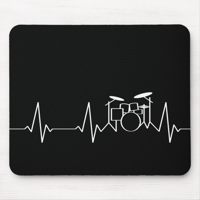 Drummer Heartbeat Mouse Pad (Front)