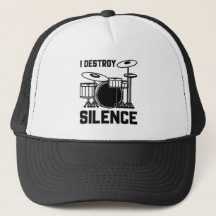 Drummer I Destroy Silence Trucker Hat