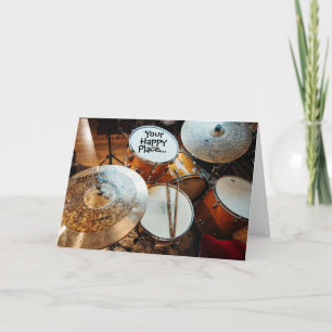 Drummer in Their Happy Place Get Well Soon Card