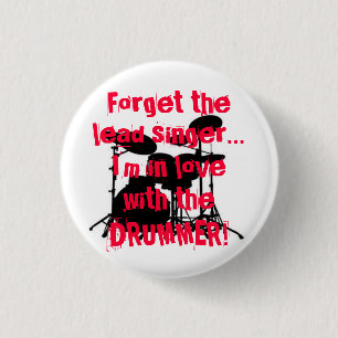 drummer love 1 inch round button