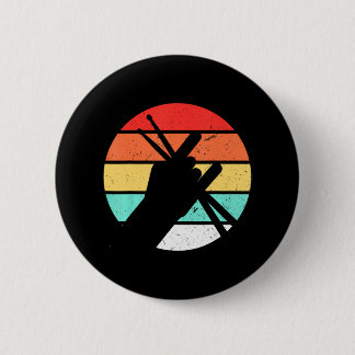 Drummer Men Percussion Lover Drum Kit 2 Inch Round Button