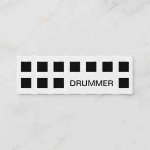 DRUMMER (mod squares) Mini Business Card