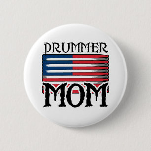 Drummer Mom 2 Inch Round Button