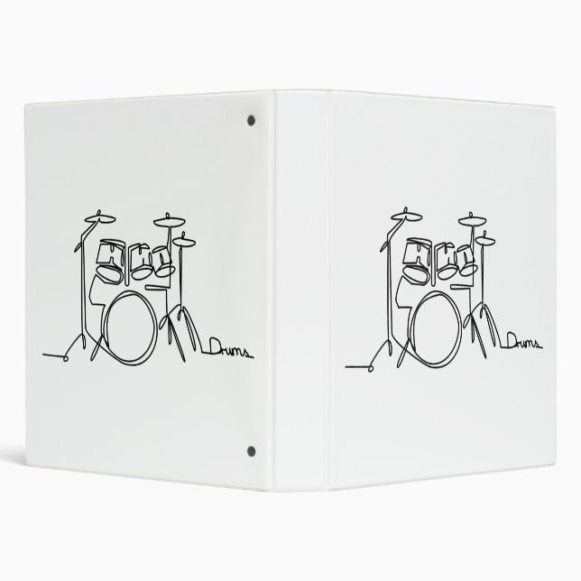 Drummer Music Design One-Line Drums  Binder (Background)