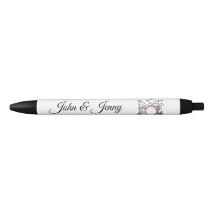 Drummer Musician Custom Wedding Favour Gift Black Ink Pen