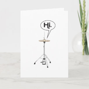 Drummer Musician Hi-Hat Cymbals Get Well Soon Card