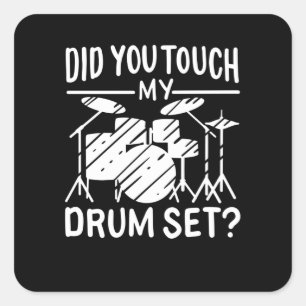 Drummer - My Drum Set Square Sticker