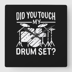 Drummer - My Drum Set Square Wall Clock