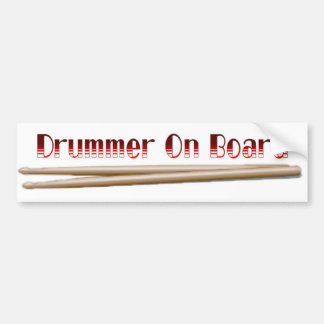 Drummer On Board 10 Bumper Sticker