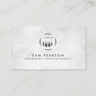 Drummer Percussionist Drum Icon Business Card