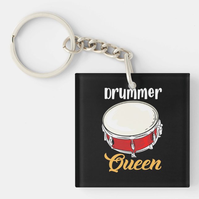 Drummer Queen Keychain (Front)