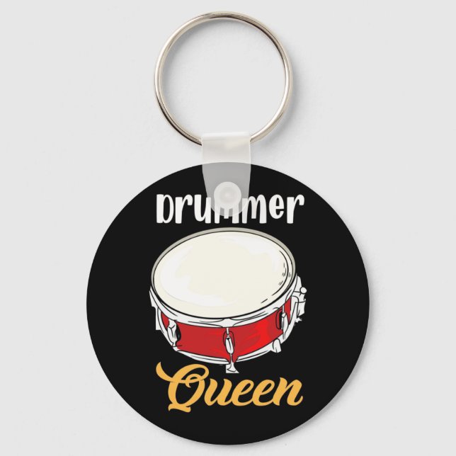 Drummer Queen Keychain (Front)