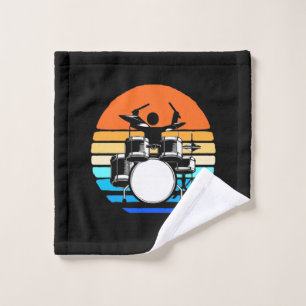Drummer Retro Vintage Wash Cloth