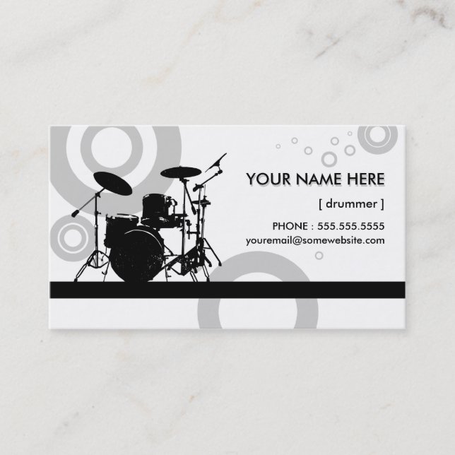 drummer rings business card (Front)