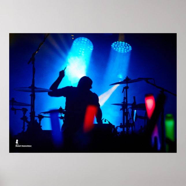 Drummer Silohuette Poster (Front)