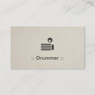 Drummer Simple Elegant Professional Business Card
