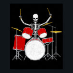 Drummer Skeletton  Drummer Musician Drumsticks Poster<br><div class="desc">This funny drummer musician drumsticks rock handhorns design shows drummer skeletton . Perfect for musicians who loves playing a drum kit or drum set with bass and snare drum in a band on stage as a music lover in difficult times . The design features a drum set or drums kit...</div>