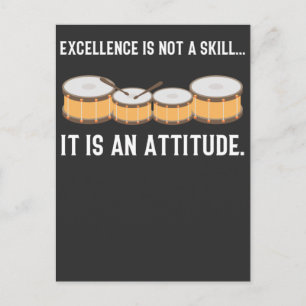 Drummer Skill Attitude Drumming Instrument love Postcard