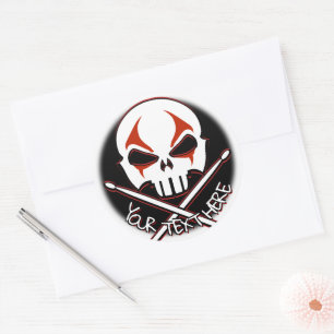 Drummer Stickers Personalized Rock & Roll Stickers