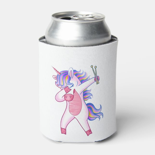 Drummer Unicorn Can Cooler (Can Front)