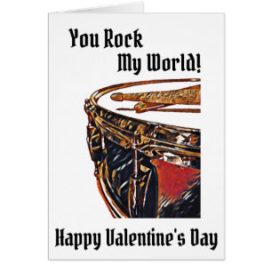 Drummer Valentine Card Musician Snare Drum Card