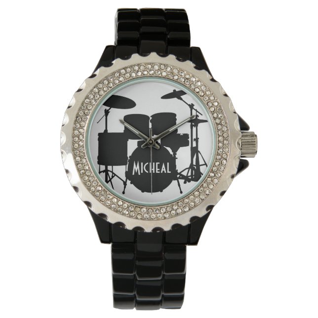 Drummer Watch with Custom Name (Front)