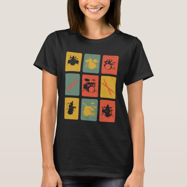 Drummers Drum Musical Instrument Drum Player T-Shirt (Front)