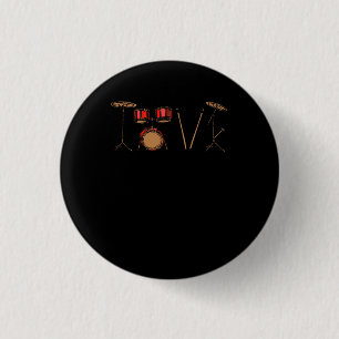 Drummers Drumming Drum Love Drums Marching Band Mu 1 Inch Round Button