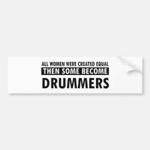 Drummers music designs bumper sticker