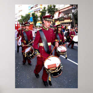 Drummers on Palm Sunday, Marbella Poster